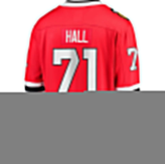 C.Blackhawks #71 Taylor Hall Fanatics Home Breakaway Player Jersey - Red Stitched American Hockey Jerseys