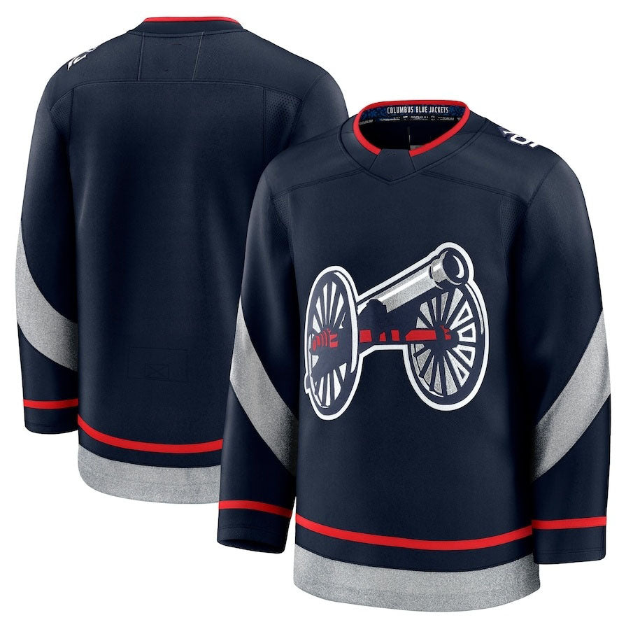 C.Blue Jackets Fanatics 2025 Stadium Series Premium Jersey - Navy Stitched American Hockey Jerseys