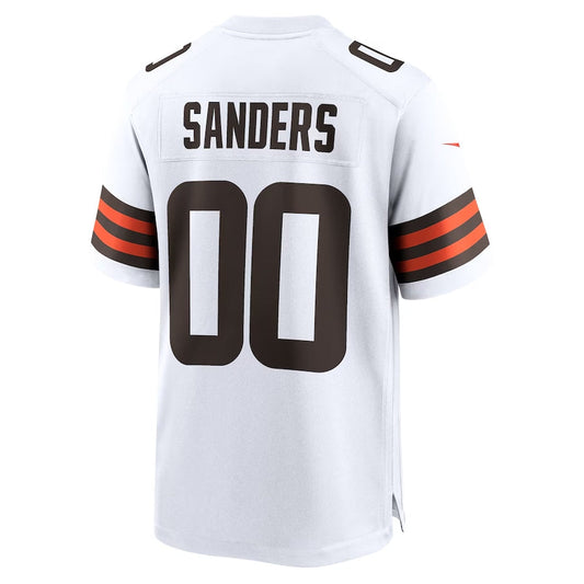 C.Browns #00 Shedeur Sanders White 2025 Draft Game Stitched American Football Jerseys
