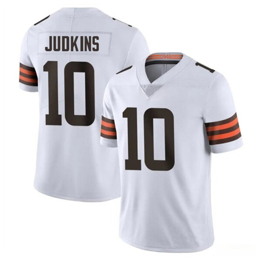 C.Browns #10 Quinshon Judkins Player White Vapor Limited Football Jerseys