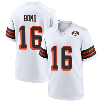 C.Browns #16 Isaiah Bond Player 1946 Collection Alternate White Football Jerseys
