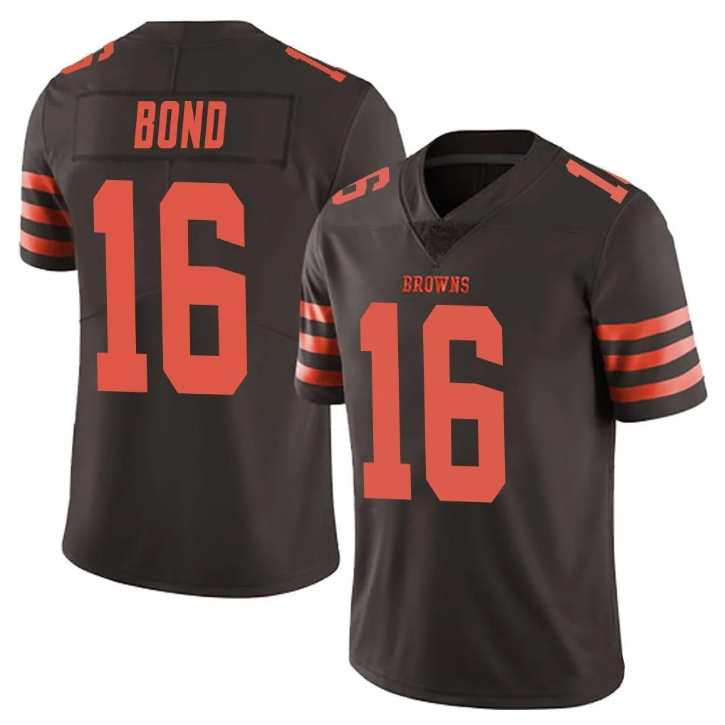 C.Browns #16 Isaiah Bond Player Brown Vapor Limited Football Jerseys