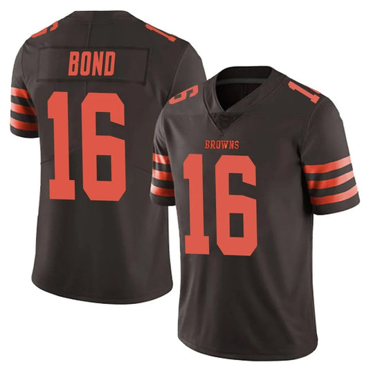 C.Browns #16 Isaiah Bond Player Brown Vapor Limited Football Jerseys