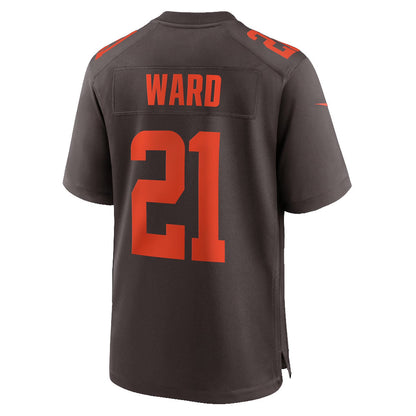 C.Browns #21 Denzel Ward Player Brown Game Football Jerseys