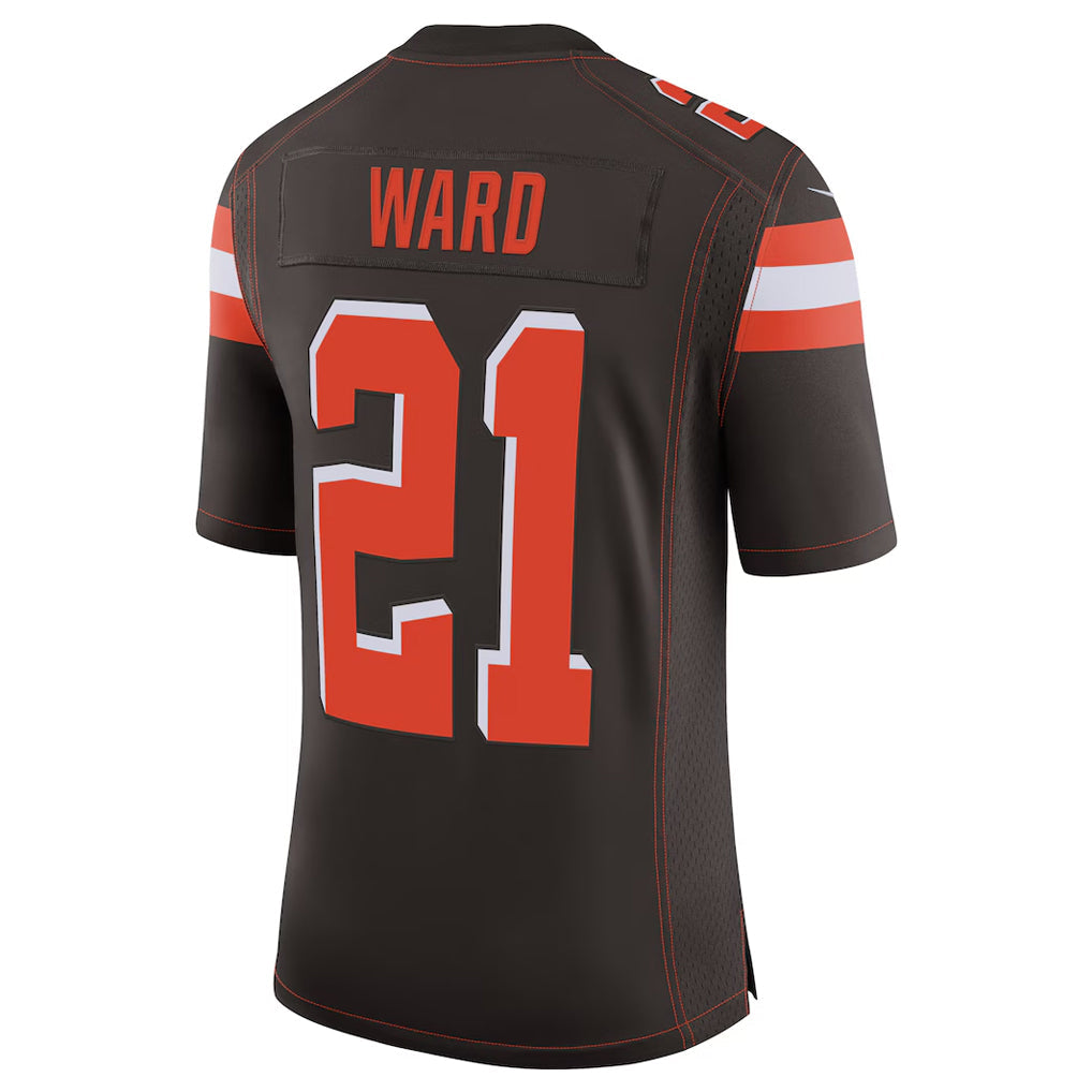C.Browns #21 Denzel Ward Player Brown Vapor Limited Football Jerseys