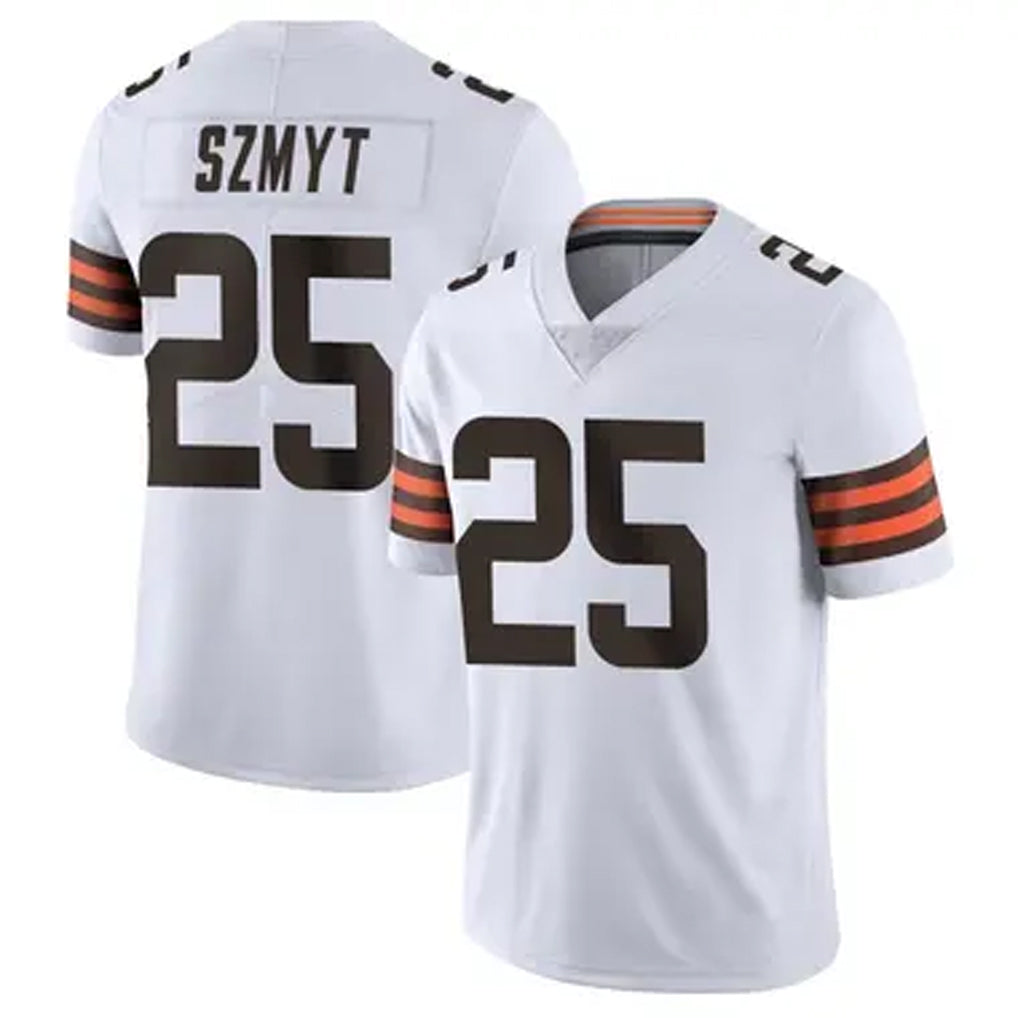 C.Browns #25 Andre Szmyt Player Vapor Limited White Football Jerseys