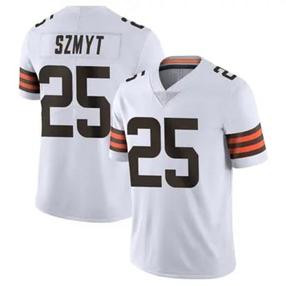 C.Browns #25 Andre Szmyt Player Vapor Limited White Football Jerseys