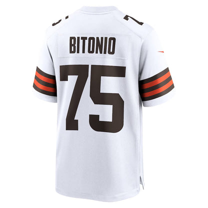 C.Browns #75 Joel Bitonio Player White Home Game Football Jerseys