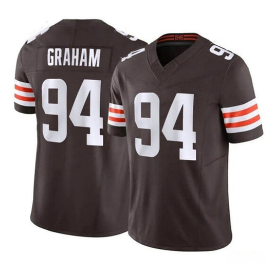 C.Browns #94 Mason Graham Player Brown Vapor F.U.S.E. Limited Football Jerseys