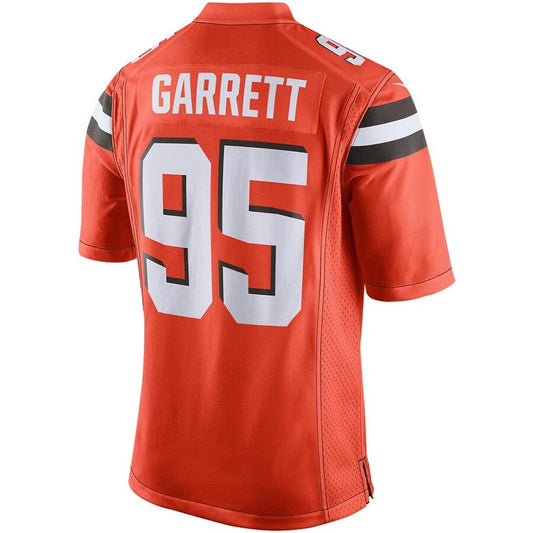 C.Browns #95 Myles Garrett Player Orange Game Football Jerseys