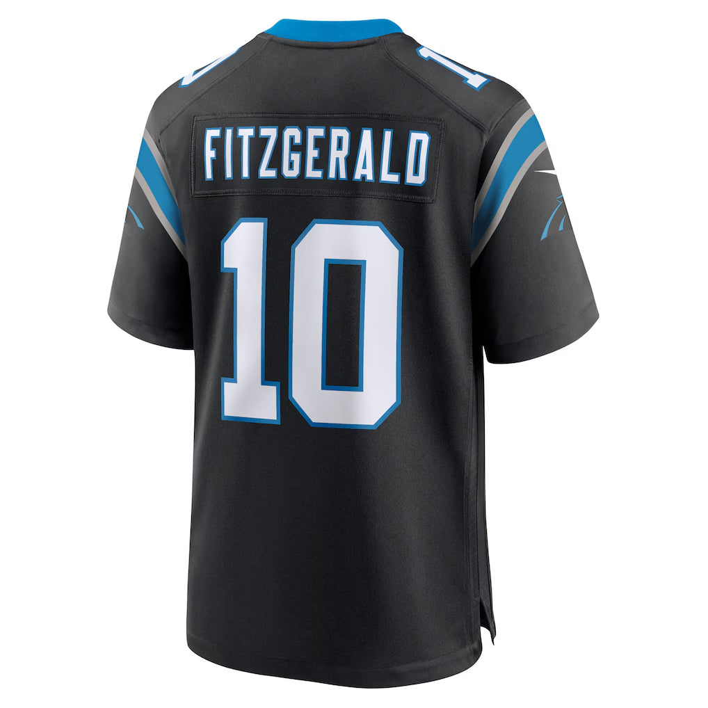 C.Panthers #10 Ryan Fitzgerald Player Black Home Game Football Jerseys