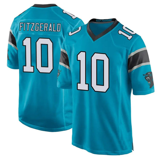 C.Panthers #10 Ryan Fitzgerald Player Blue Game Football Jerseys