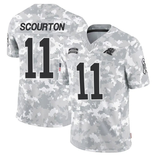 C.Panthers #11 Nic Scourton Player Arctic Camo Salute to Service Limited Football Jerseys