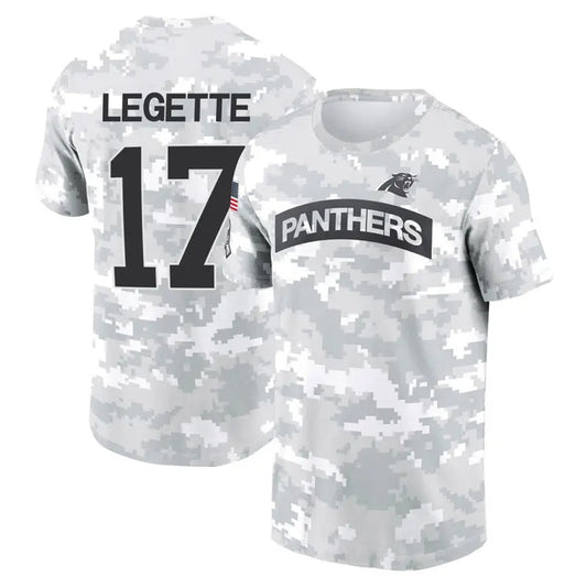 C.Panthers #17 Xavier Legette Player Salute to Service Hoodies & T-Shirts Football Jerseys