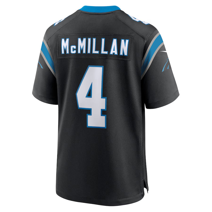C.Panthers #4 Tetairoa McMillan Player Black Game Football Jerseys