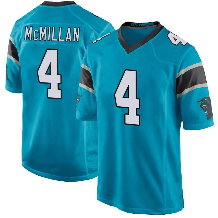 C.Panthers #4 Tetairoa McMillan Player Blue Game Football Jerseys