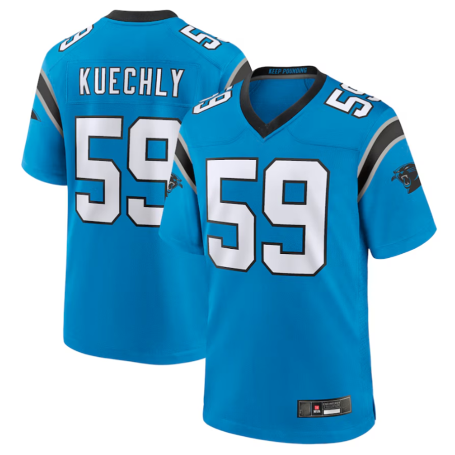 C.Panthers #59 Luke Kuechly Player Blue Home Game Football Jerseys