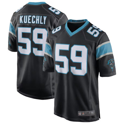 C.Panthers #59 Luke Kuechly Player Black Home Game Football Jerseys