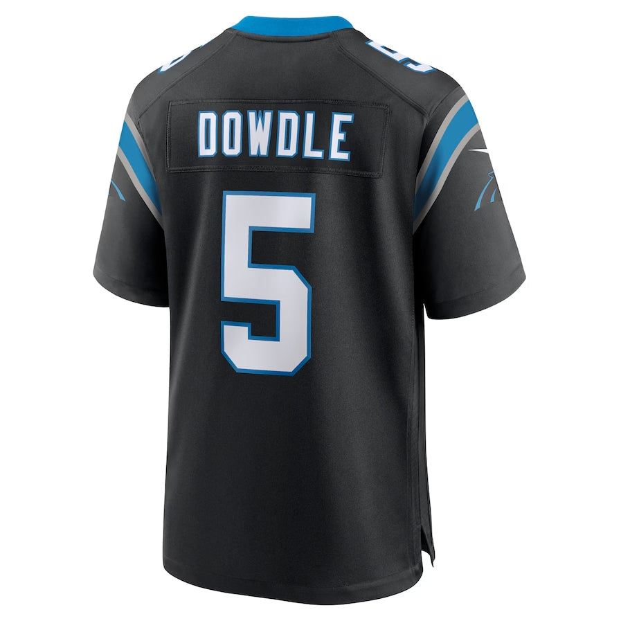 C.Panthers #5 Rico Dowdle Black Team Game Stitched American Football Jerseys