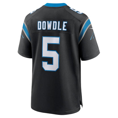 C.Panthers #5 Rico Dowdle Black Team Game Stitched American Football Jerseys