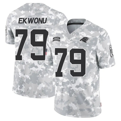 C.Panthers #79 Ikem Ekwonu Player Arctic Camo Salute to Service Limited Football Jerseys