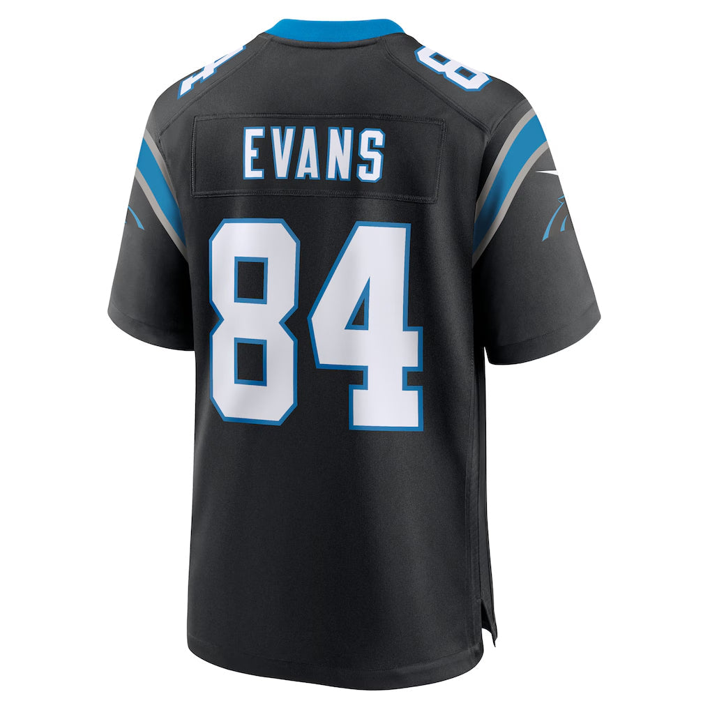 C.Panthers #84 Mitchell Evans Player Black Home Game Football Jerseys