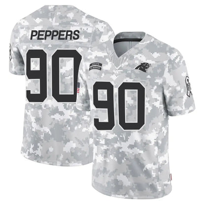 C.Panthers #90 Julius Peppers Player Arctic Camo Salute to Service Limited Football Jerseys