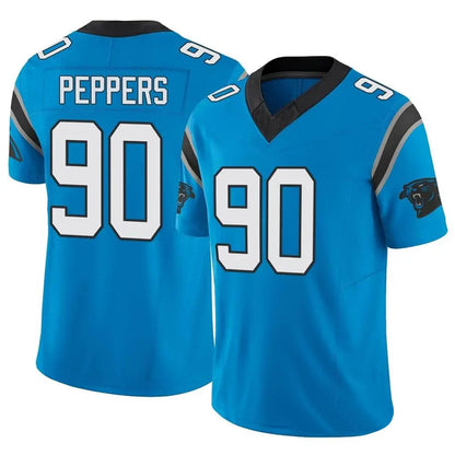 C.Panthers #90 Julius Peppers Player Blue Limited Vapor F.U.S.E.  Football Jerseys