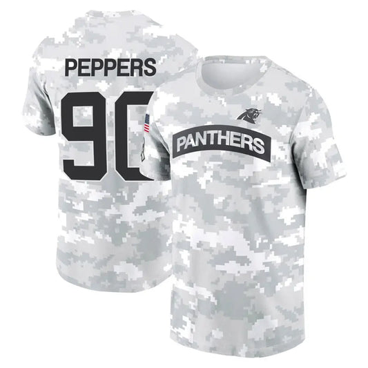 C.Panthers #90 Julius Peppers Player Salute to Service Hoodies & T-Shirts Football Jerseys