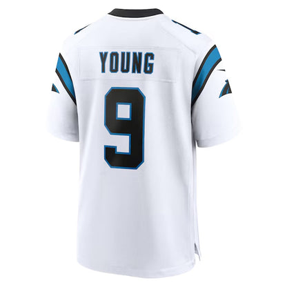 C.Panthers #9 Bryce Young Player White Home Game Football Jerseys