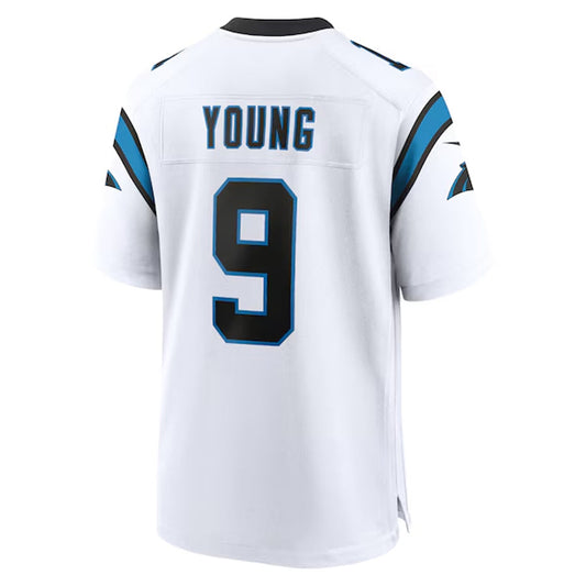 C.Panthers #9 Bryce Young Player White Home Game Football Jerseys