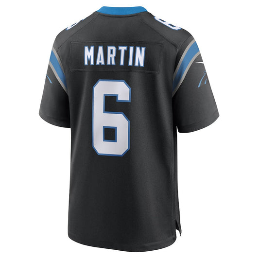 C.Panthers #6 Sam Martin Black Team Game  Stitched American Football Jerseys