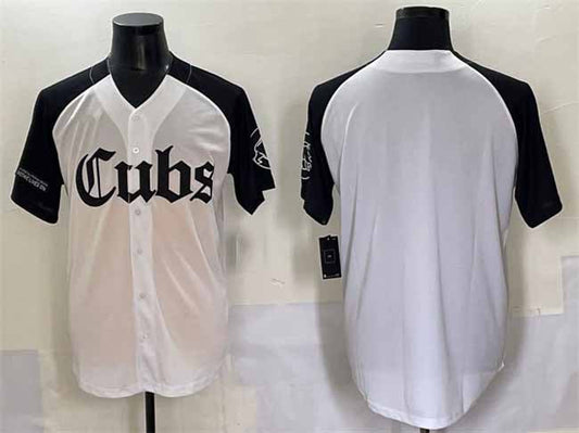 Chicago Cubs Blank White Black 'Gothic North Side Edition' Vapor Premier Limited Stitched Baseball Jersey