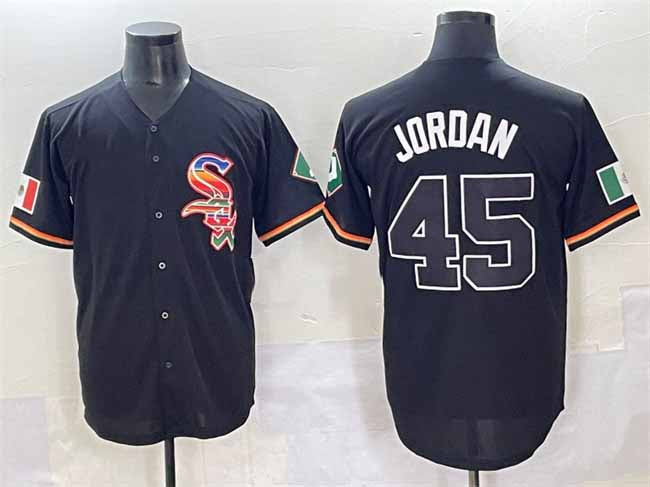 Chicago White Sox #45 Michael Jordan Black Mexico Limited Stitched Baseball Jersey