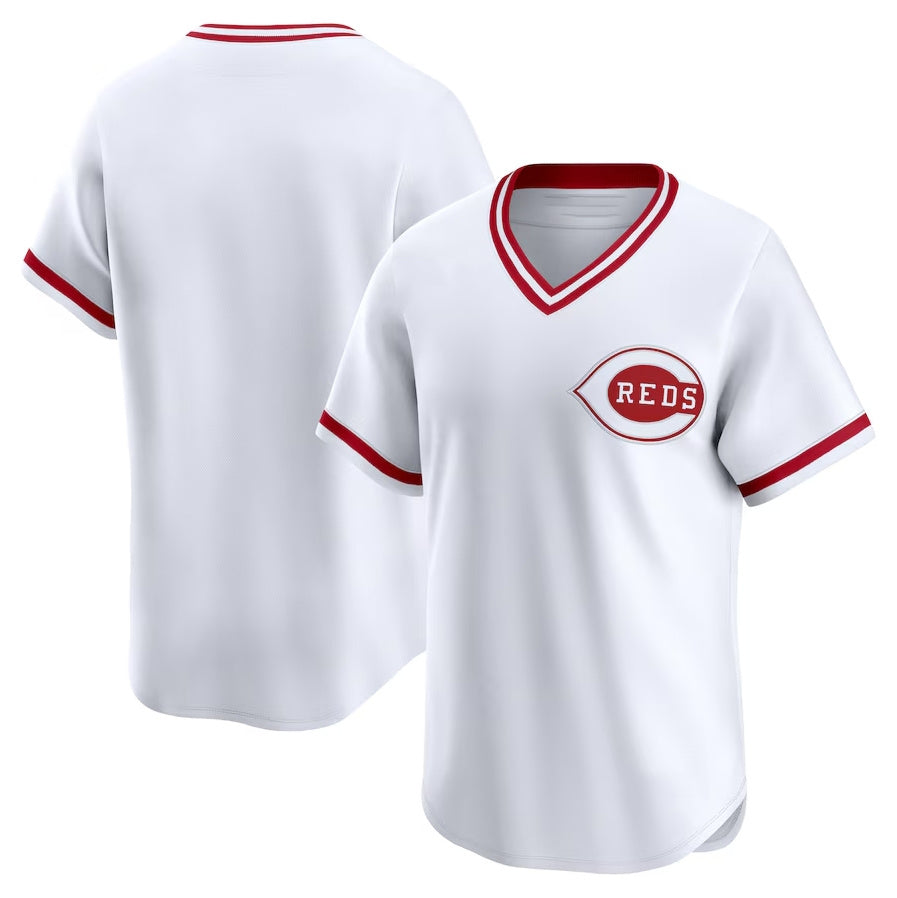 Cincinnati Reds Throwback Cooperstown Collection Limited Jersey - White Stitched Baseball Jerseys