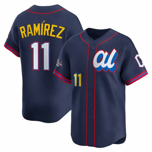 Cleveland Guardians #11 Jos¨¦ Ram¨ªrez American League 2025 All-Star Edition Limited Player Jersey - Navy Baseball Jersey