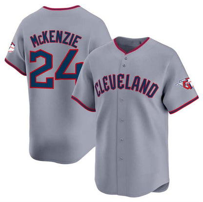 Cleveland Guardians #24 Triston McKenzie Gray 2025 Alternate Limited Stitched Baseball Jersey
