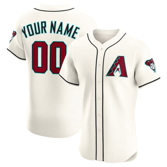 Custom Arizona Diamondbacks Home Elite Jersey - Cream Stitched Baseball Jersey
