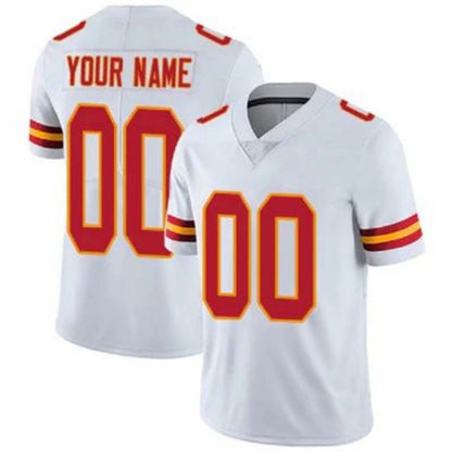 Custom KC.Chiefs White Vapor Limited Stitched Football Jerseys