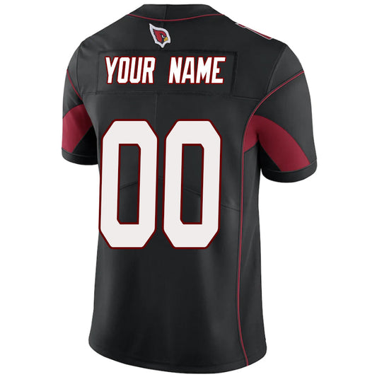 Custom A.Cardinal Black Vapor Limited Elite Stitched Football Jerseys