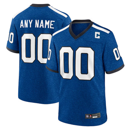 Custom IN.Colts Blue Indiana Nights Replica Game Football Jerseys