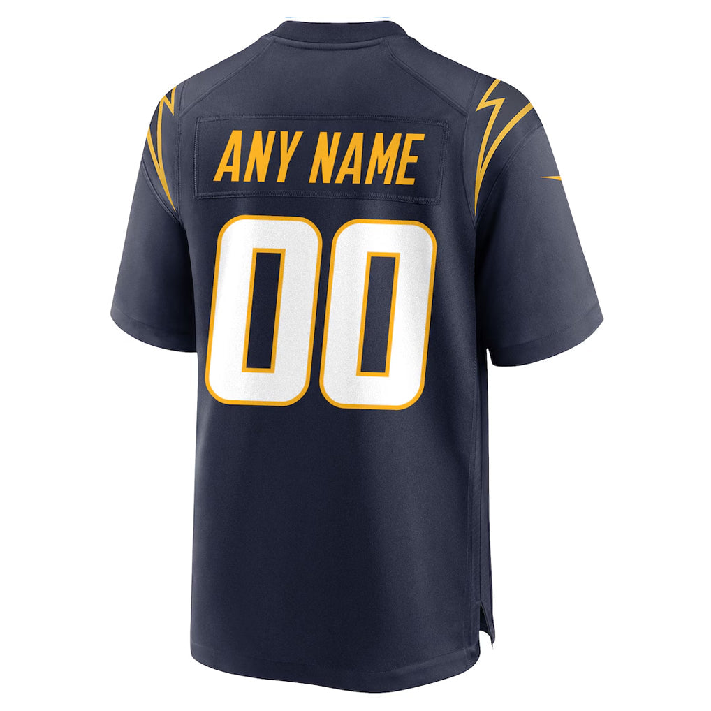 Custom LA.Chargers Navy Home Game Football Jerseys