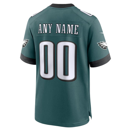 Custom P.Eagles Midnight Green Stitched Home Game Football Jerseys