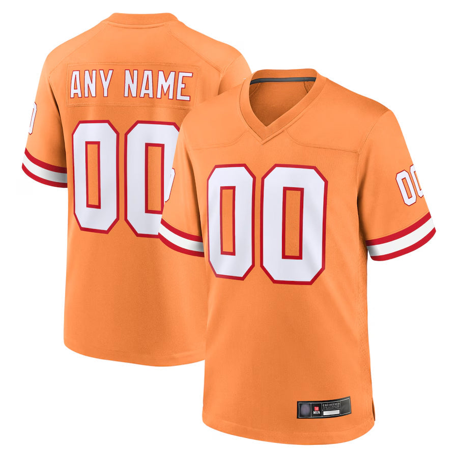 Custom TB.Buccaneers Secondary Alternate Throwback Game Football Jerseys