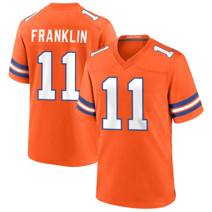 D.Broncos #11 Troy Franklin Player Orange Collection Throwback Football Jerseys