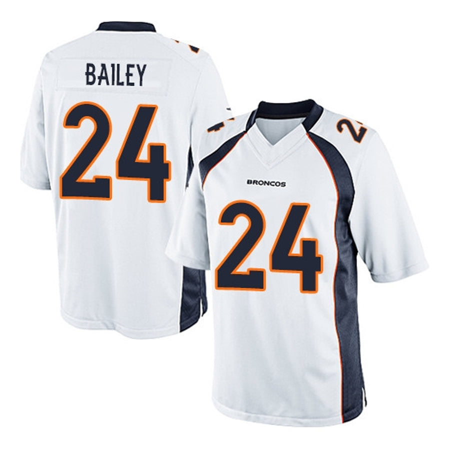 D.Broncos #24 Champ Bailey Player White Game Football Jerseys