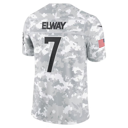 D.Broncos #7 John Elway Player Arctic Camo Salute to Service Limited Football Jerseys