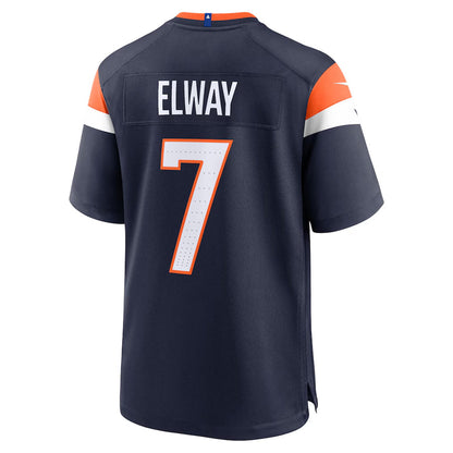 D.Broncos #7 John Elway Player Navy Home Game Football Jerseys