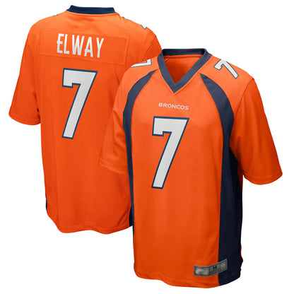 D.Broncos #7 John Elway Player Orange Game Football Jerseys