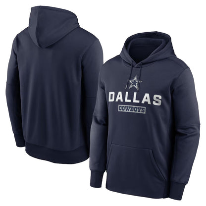 D.Cowboys Navy Toss Sweep Performance Pullover Hoodie Game Football Jerseys